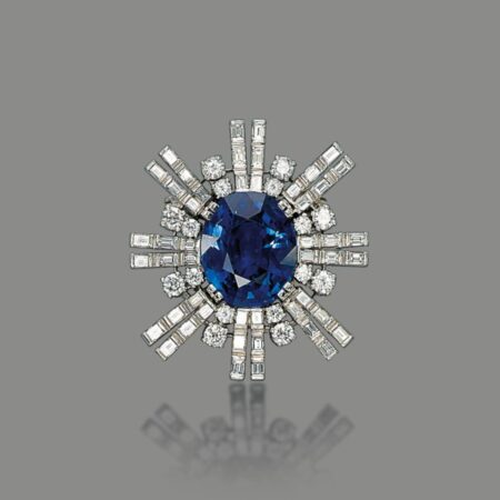 2014 Christie’s, Geneva – A sapphire and diamond brooch